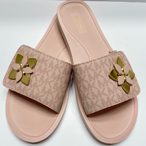 NEW Michael Kors Mini MK Logo Womens Summer Slide - Picture 9 of 11